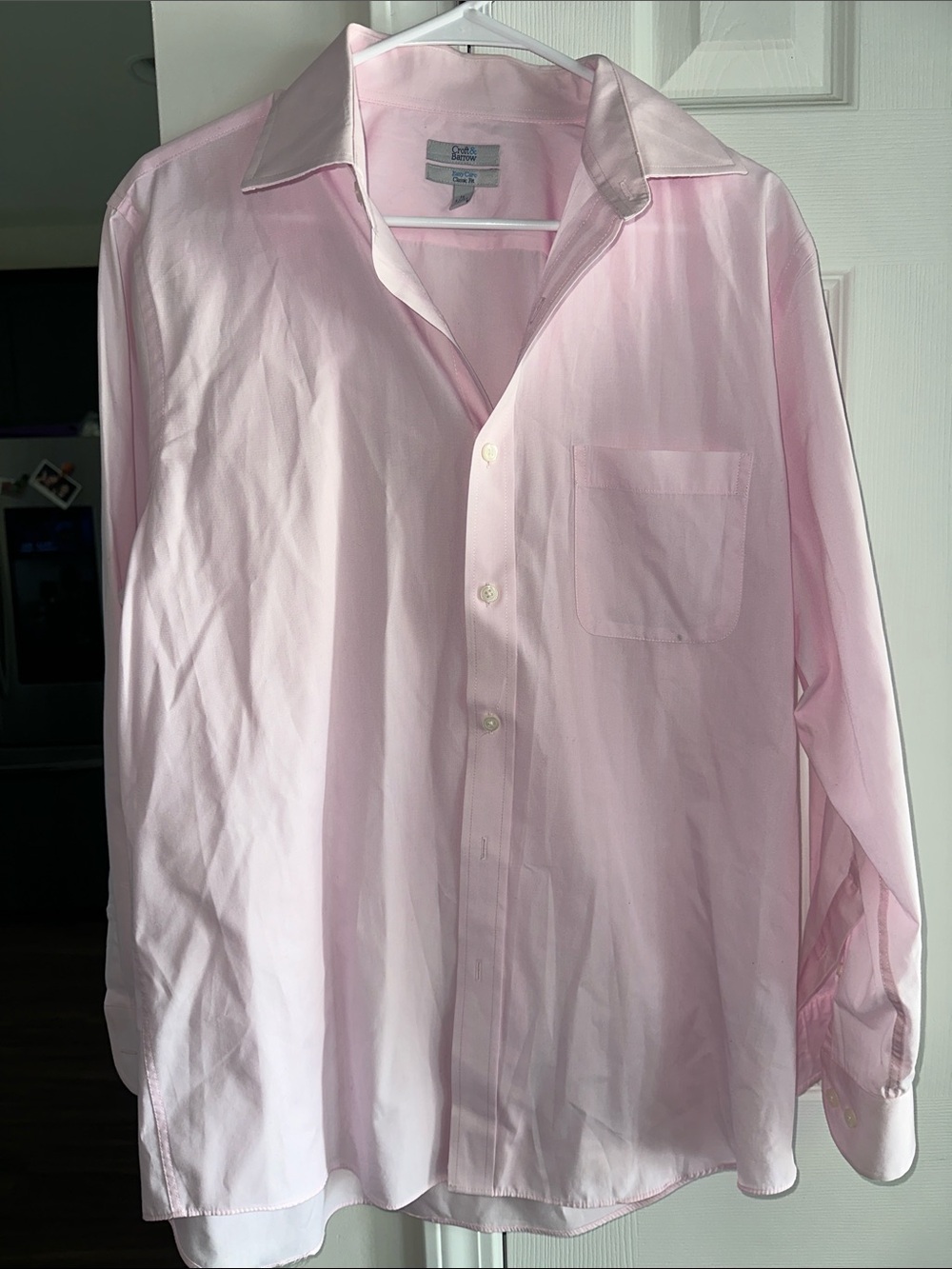 croft & barrow Pale Pink Men's Dress Shirt (call out)
